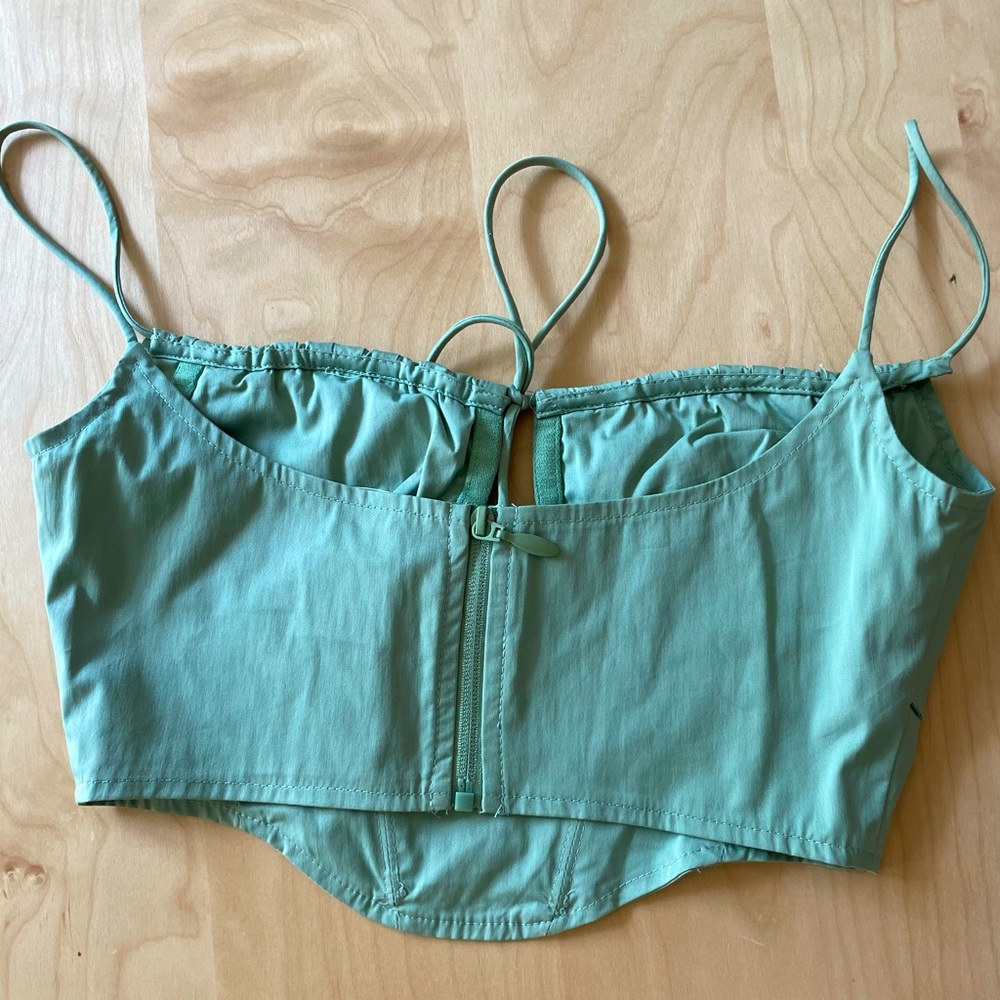 Safe green Corset top- US 2 - Picture 3 of 4